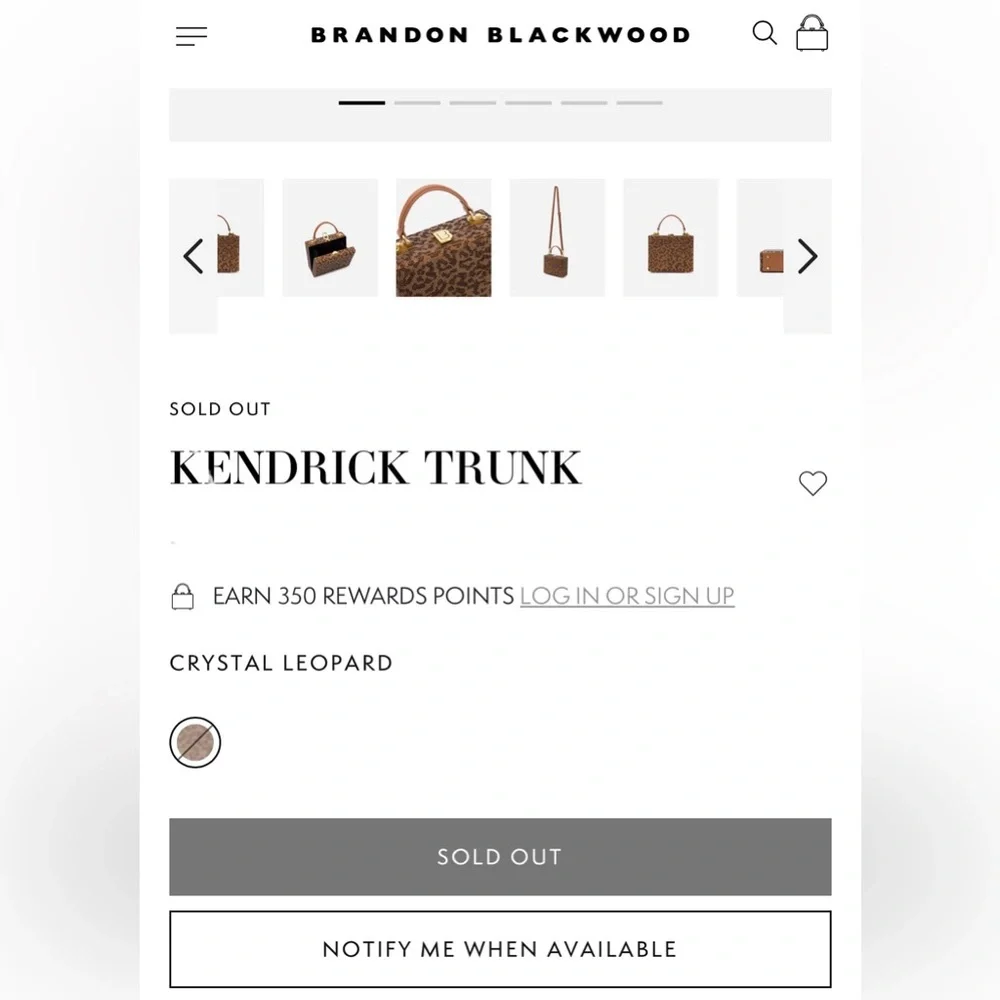 NEW BRANDON BLACKWOOD KENDRICK TRUNK IN CRYSTAL LEOPARD - Picture 16 of 16